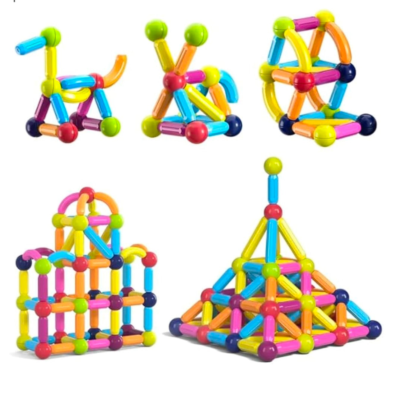 Bloc de Construction Magnétique Montessori - Bloc Magnetique Enfant