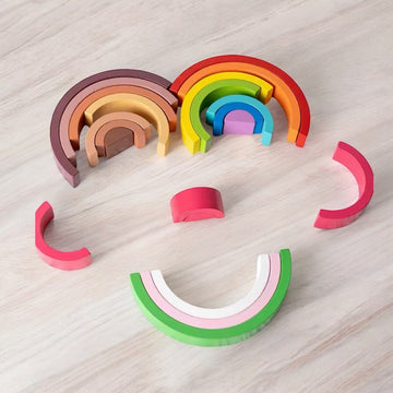 Arc en Ciel en Bois Montessori - Couleurs & Créativité 2 & 3 Ans