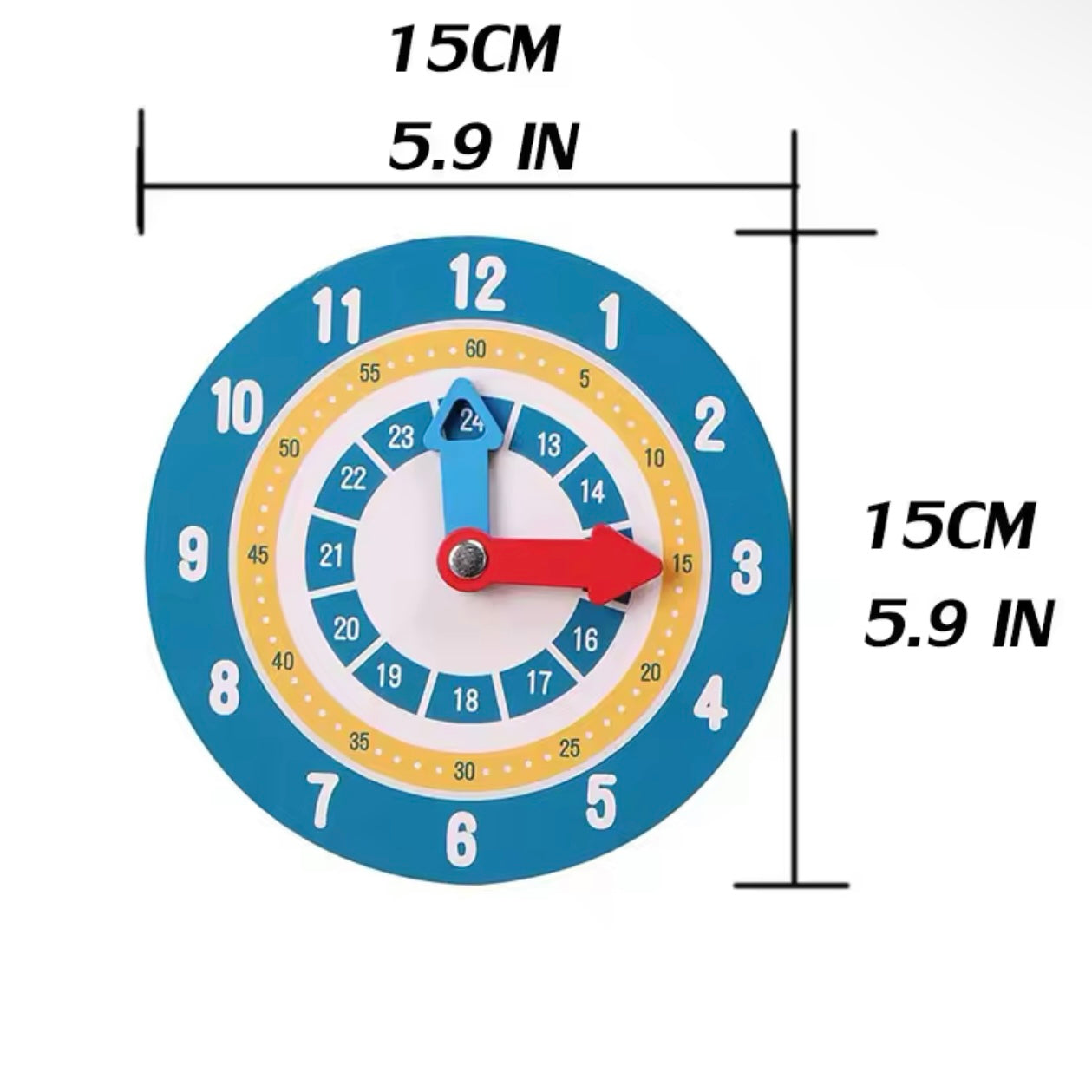 Horloge Montessori Éducative - Apprentissage du Temps 5 Ans