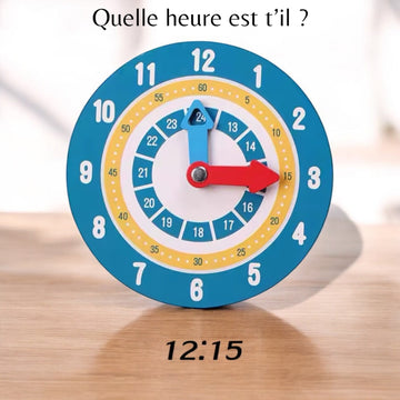 horloge éducative montessori